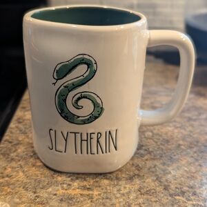 Rae Dunn Slytherin Mug - Green and Cream